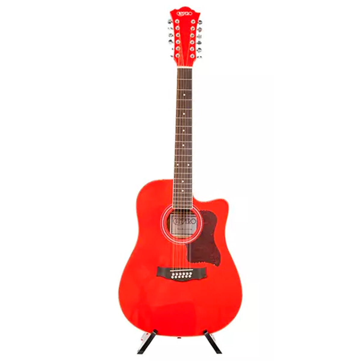 GUITARRA ELECTROACUSTICA CAMPERO 12 CUERDAS CAOBILLA ROJA