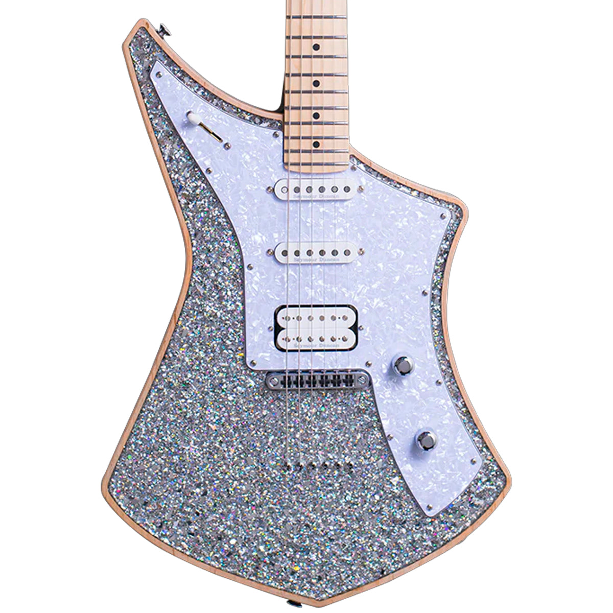 GUITARRA ELECTRICA CREAM SILVER GLITTER R-S-004