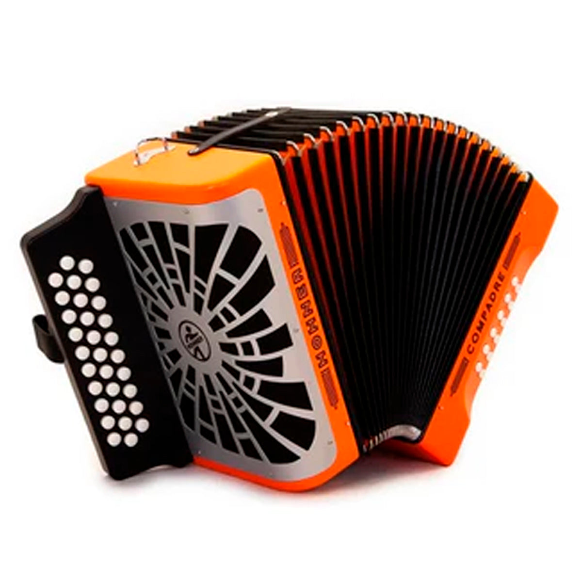 ACORDEON HOHNER COMPADRE FA-SIB-MIB NARANJA CON FUNDA