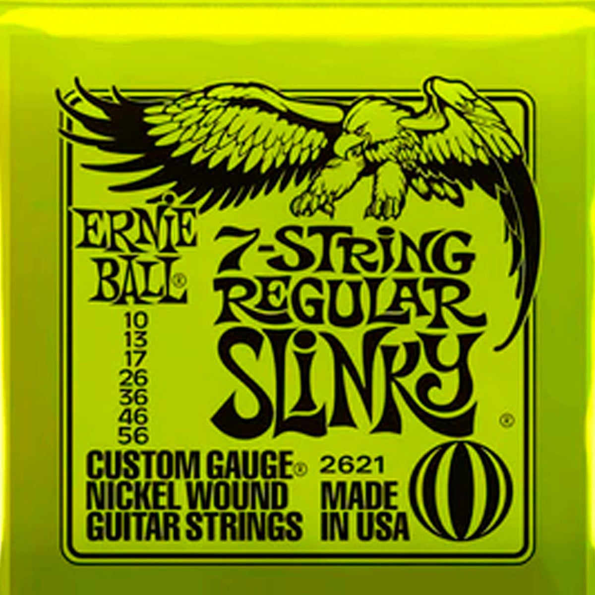 ENCORDADURA ERNIE BALL ELECTRICA 7 CUERDAS REGULAR SLINKY 2621