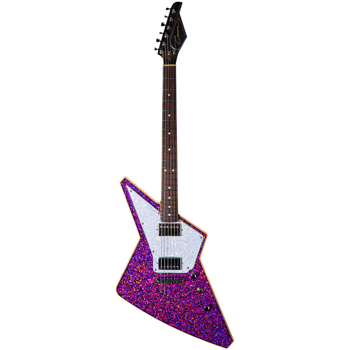 GUITARRA ELECTRICA CREAM GALAXY PURPLE GLITTER V-S-001