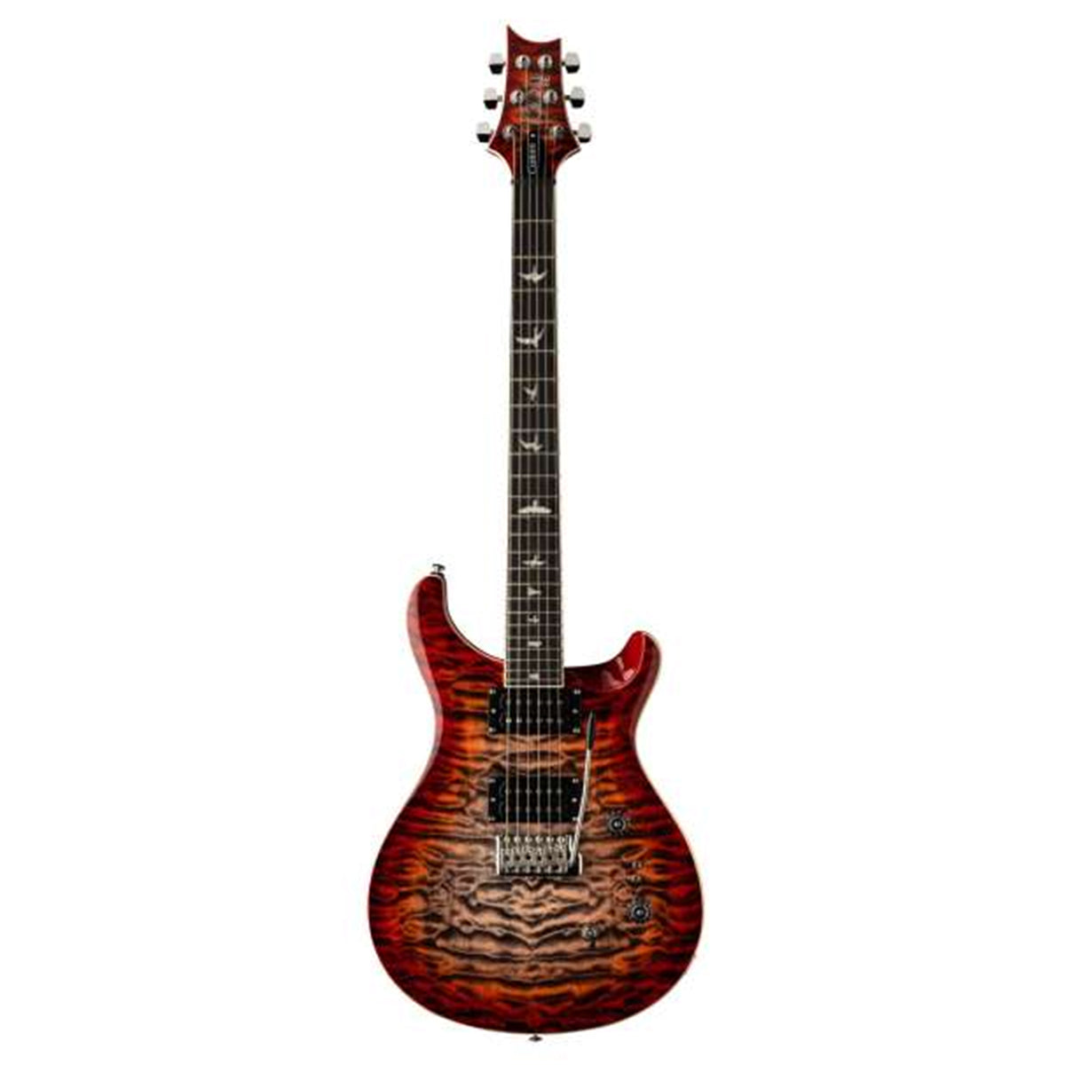 PRS SE CUSTOM 24-08 QUILTED CHARCOAL CHERRY BURST GUITARRA ELECTRICA CON GIG BAG