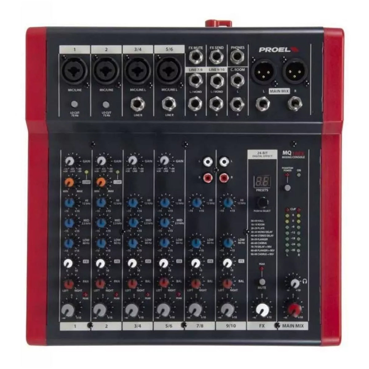 MEZCLADORA PROEL AUDIO 10 CANALES FX USB