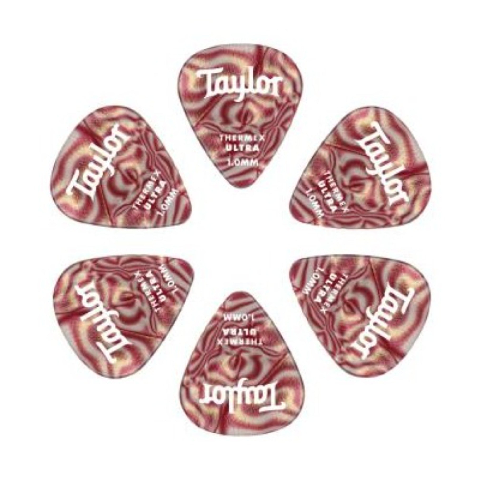 PAQUETE PLUMILLAS TAYLOR 6PZAS 1 25mm(351) RUBY SWIRL