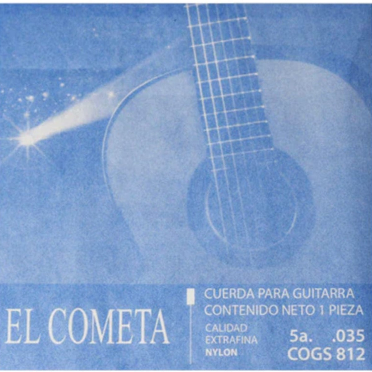 CUERDA P/GUITARRA EL COMETA 5A NYLON C/BORLA 035