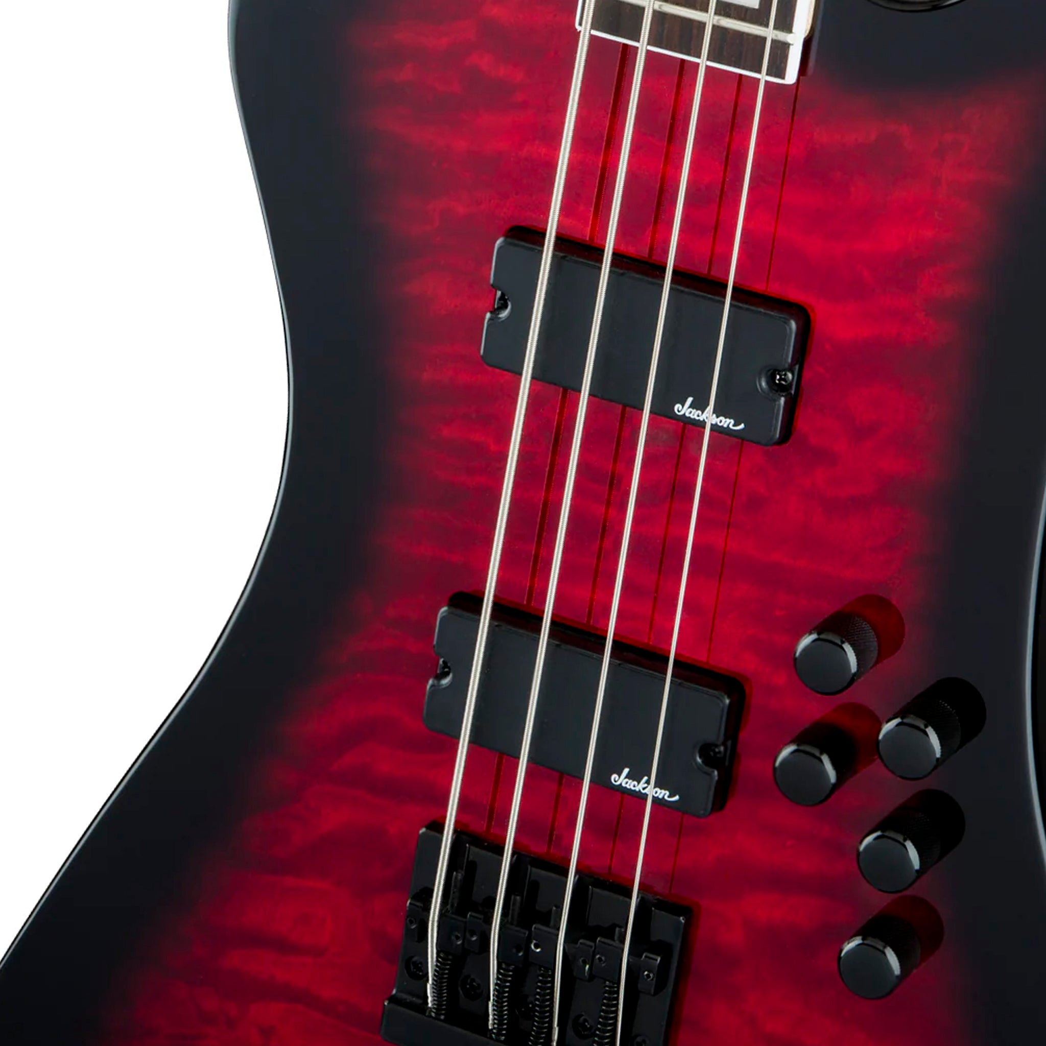 JACKSON JS SERIES KELLY BIRD JS3Q TRANSPARENT RED BURST