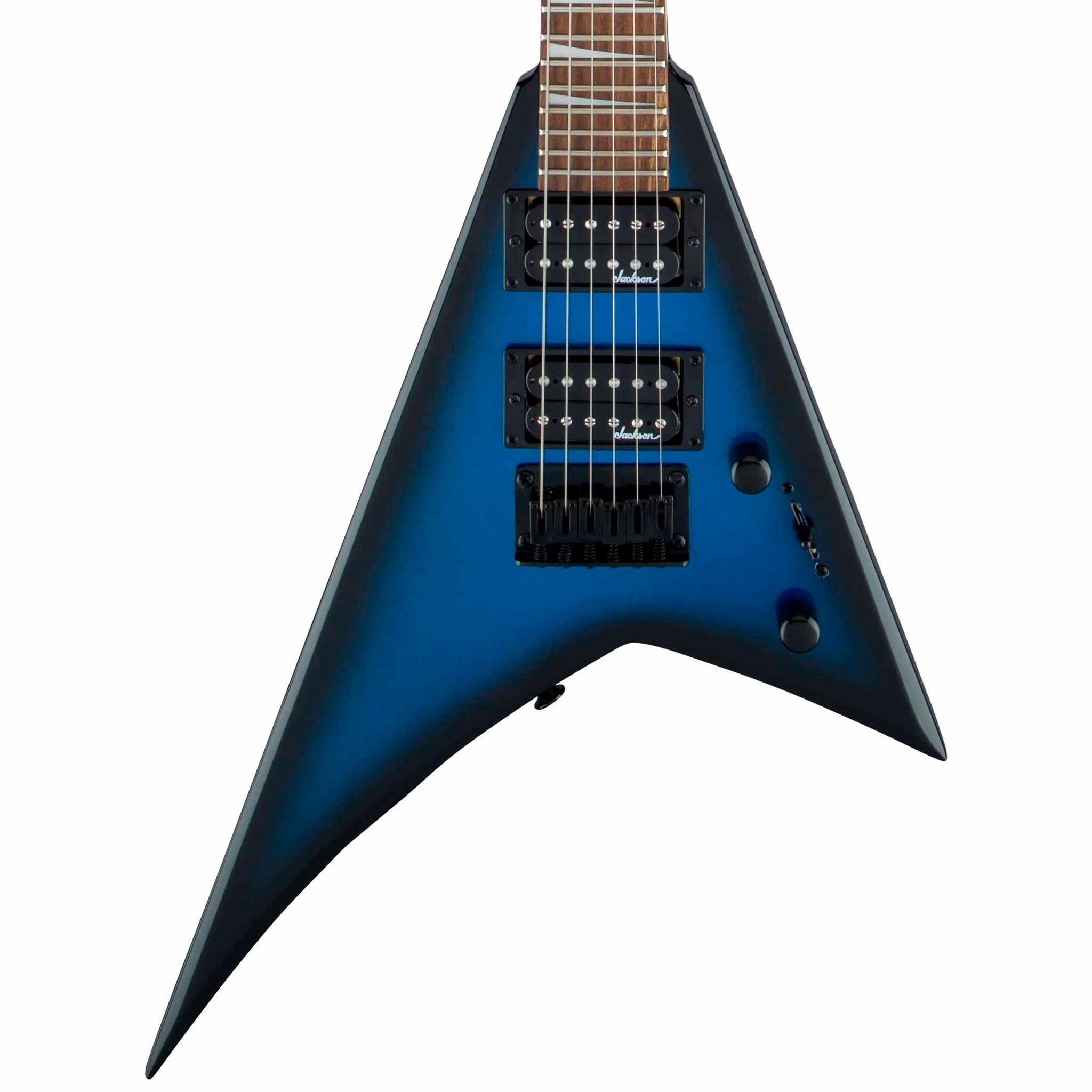 JACKSON JS SERIES RR MINION JS1X AMARANTH FINGERBOARD, METALLIC BLUE BURST