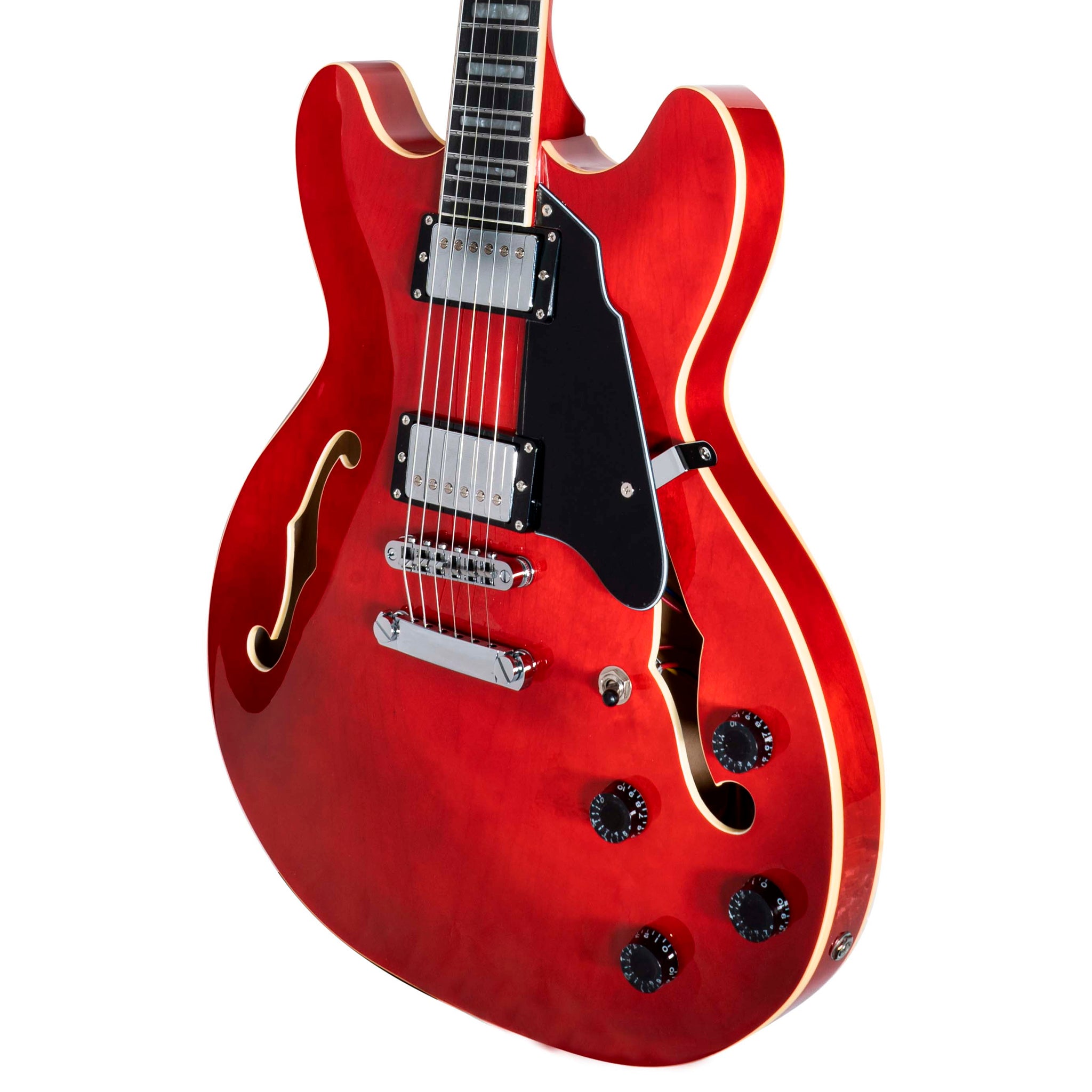 GUITARRA MARS ELÉCTRICA MOD. HOLLOWBODY 335 (COLOR: ROJO)