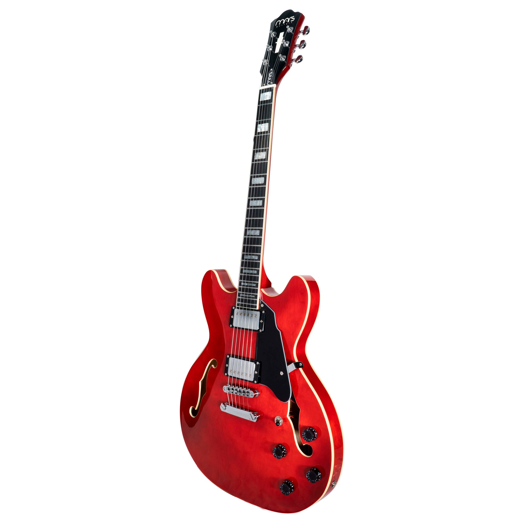 GUITARRA MARS ELÉCTRICA MOD. HOLLOWBODY 335 (COLOR: ROJO)