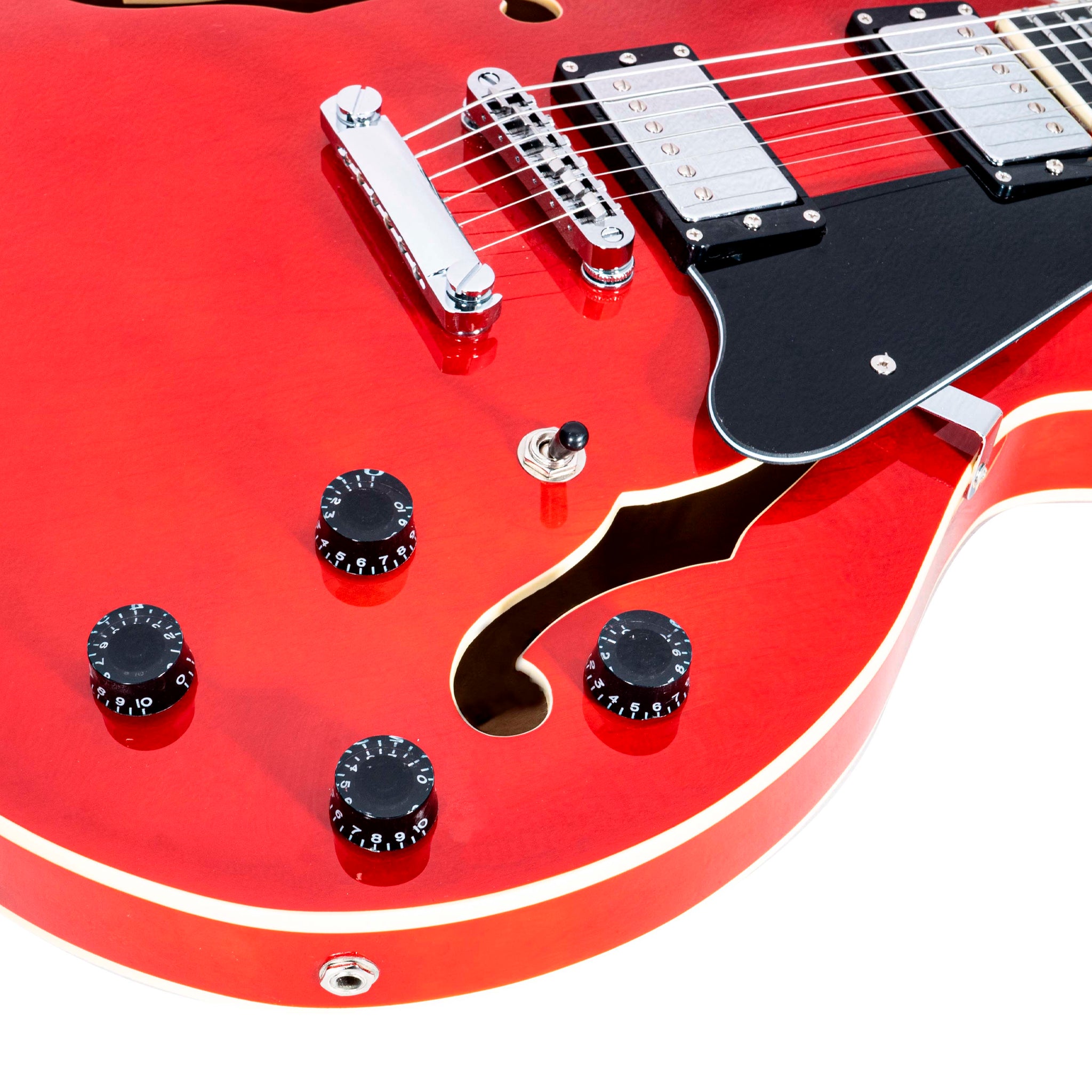 GUITARRA MARS ELÉCTRICA MOD. HOLLOWBODY 335 (COLOR: ROJO)