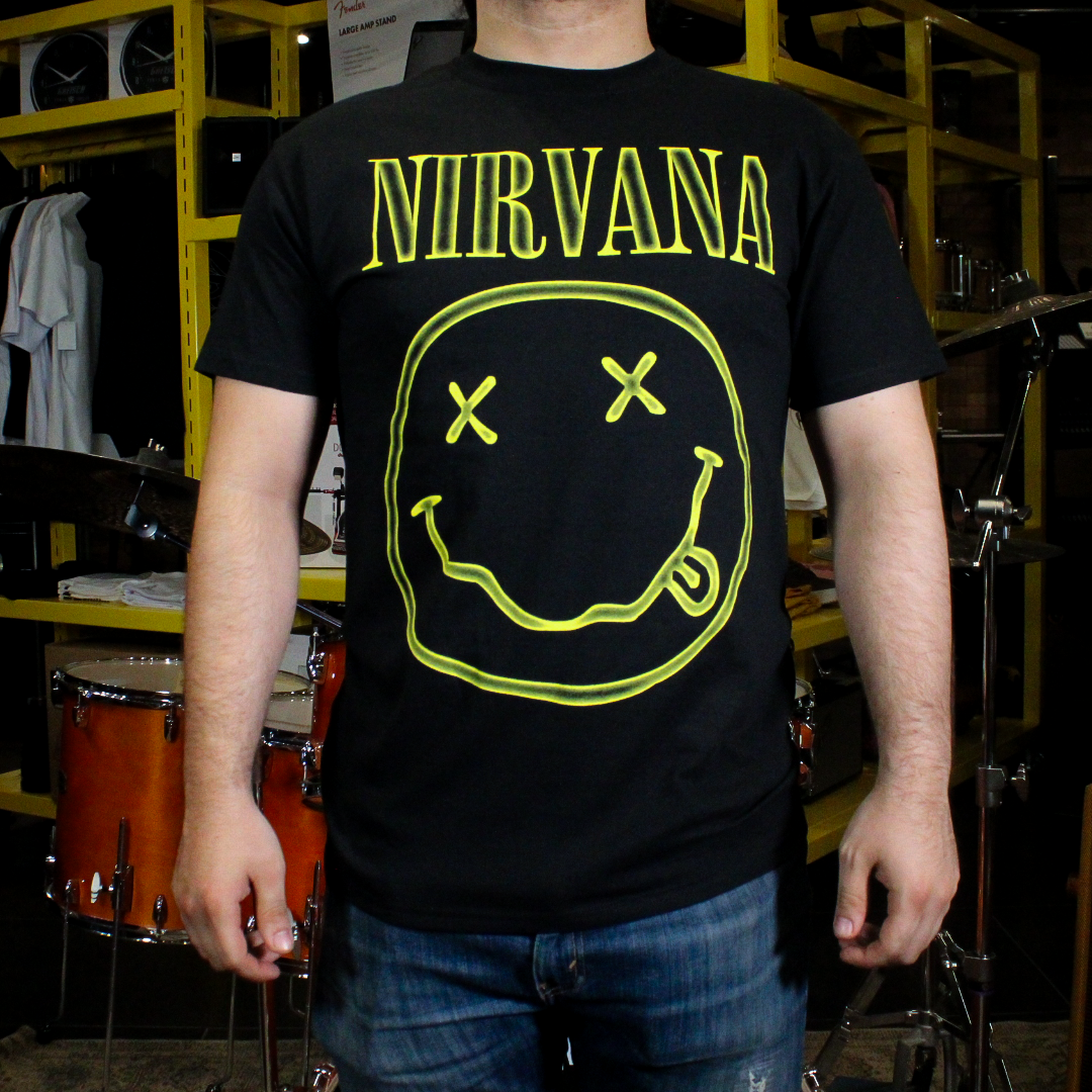 PLAYERA NIRVANA CARITA DOBLE ESTAMPADO