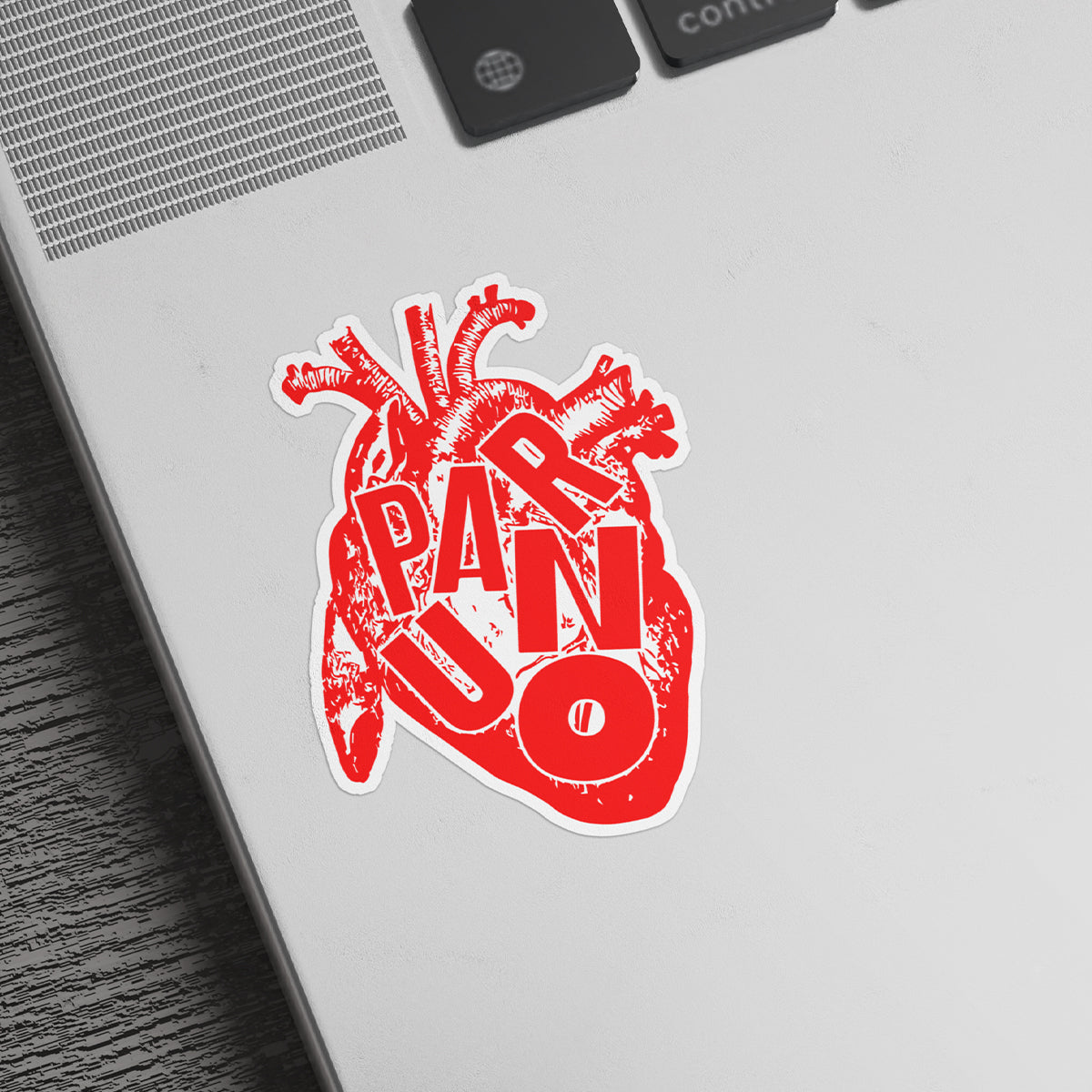 Sticker corazón rojo Paruno