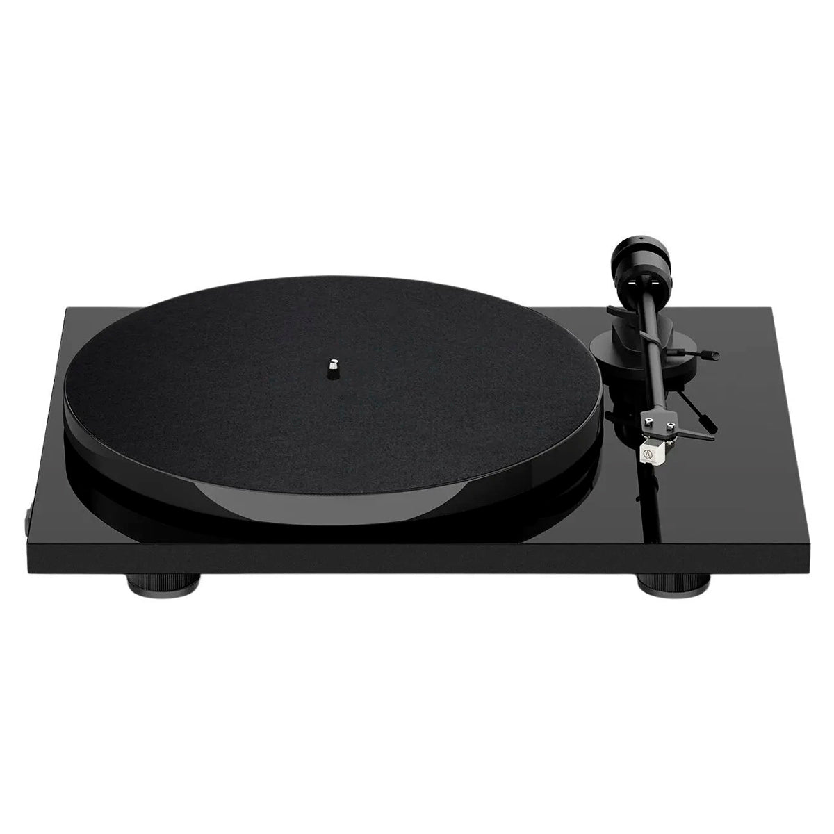 TORNAMESA PRO-JECT E1 BLUETOOTH HIGH GLOSS BLACK CON CÁPSULA AUDIO TECHNICA AT 3600 L